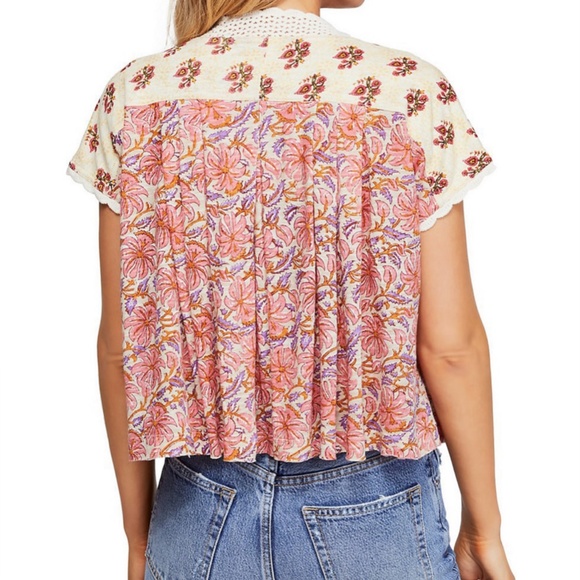 NWT Free People Leilani Floral Printed Top XS - Picture 3 of 7